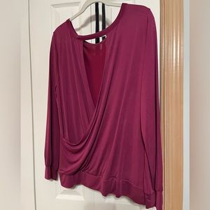 Loft Pink Long Sleeve Shirt Size XL